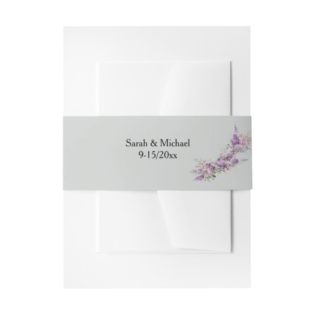 Fliederblüten-Bauchtasche Einladungsbanderole (Vorderseite Beispiel)