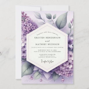 Fliederblüten-Wedding-Whimsy Einladung