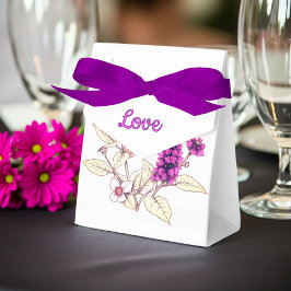 Fliederbusch mit Magenta-Schmetterling Geschenkschachtel