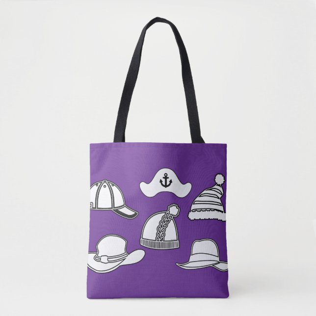Fliederfarbenes Hut-Tasche Fun-Tote (Vorderseite)