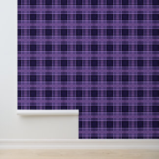 Fliederfelder Karo Tartan Tapete