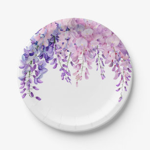 Fliederrosa Wisteria Pappteller