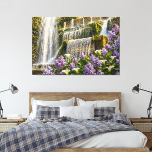 Fliederwasserfall auf Spannleinwand Leinwanddruck