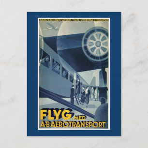 Flieg Mit A-B Aerotransport Postkarte