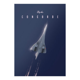 Flieg mit dem Concorde-Reiseplakat Fotodruck