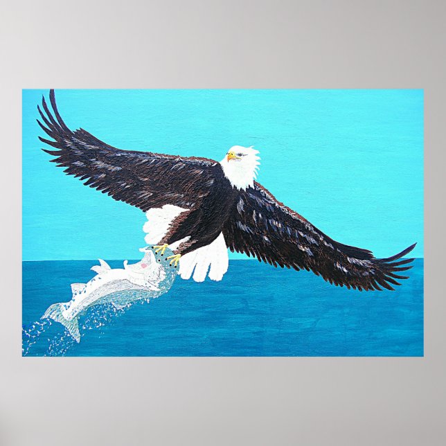 Flieg mit den Adlern oder schwimm mit Fischen Poster (Vorne)