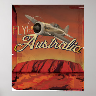 Flieg nach Australien Poster