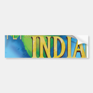 Flieg nach Indien Autoaufkleber