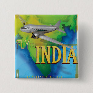 Flieg nach Indien Button