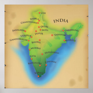 Flieg nach Indien Poster