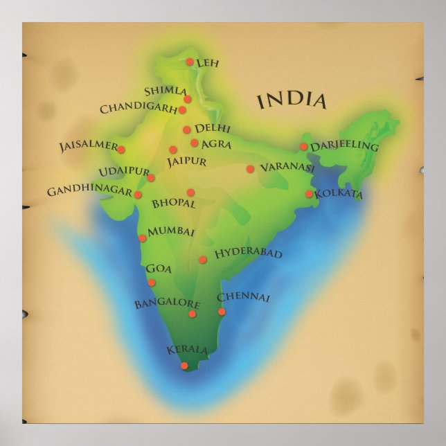 Flieg nach Indien Poster (Vorne)