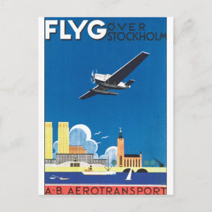 Flieg über Stockholm Postkarte