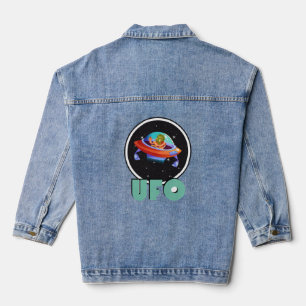 Fliege auf einem Raumschiff Jeansjacke