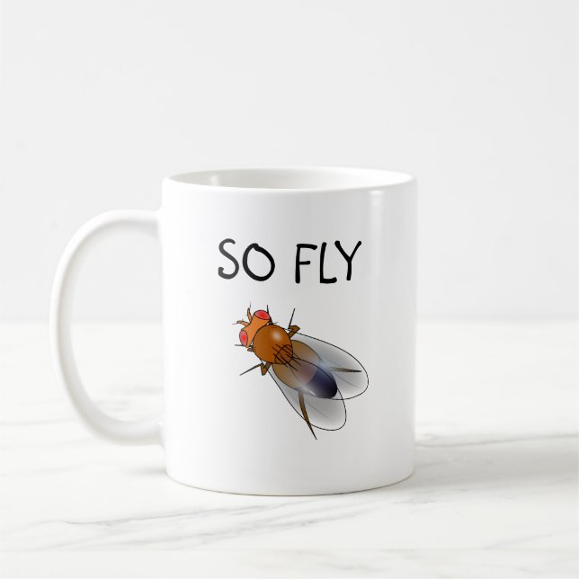 Fliege Drosophila-Tasse Kaffeetasse (Links)