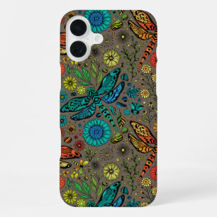 Fliege, Fliegenklingelfliege in Braun iPhone 16 Plus Hülle