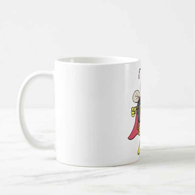 Fliege Gott Superheld Fliege Insekt Charakter Kaffeetasse (Links)
