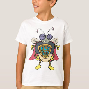 Fliege Gott Superheld Fliege Insekten Charakter T-Shirt
