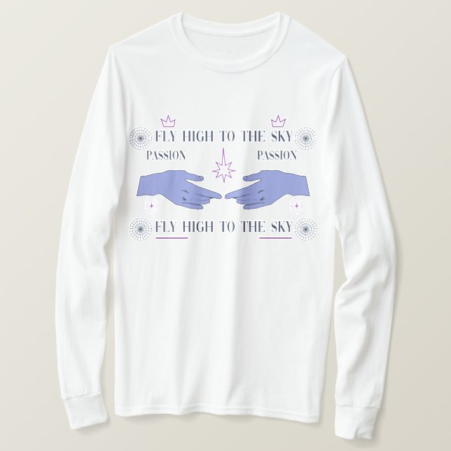 Fliege hoch zum Himmel T-Shirt (Design vorne)