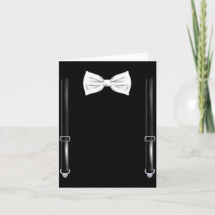 Fliege mit Hosenträgern Lustige Hochzeit und beson Karte
