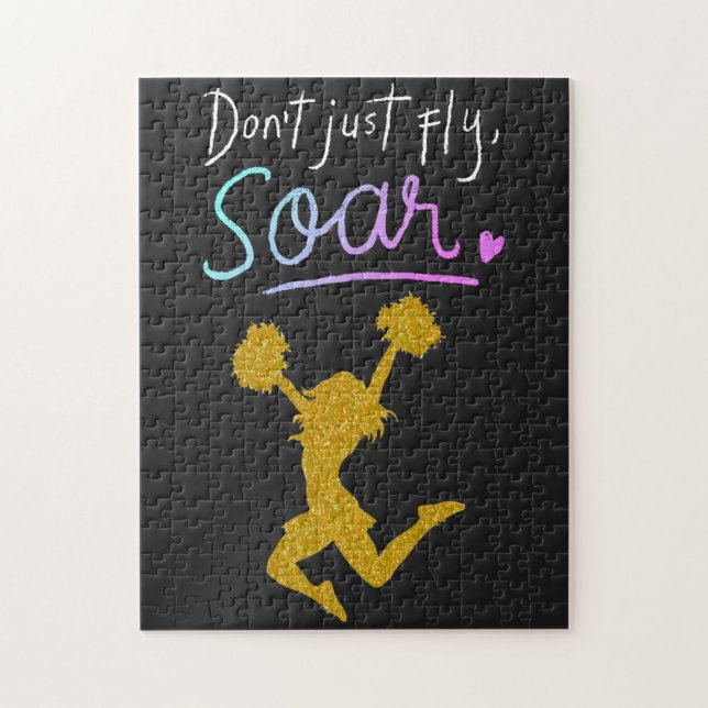 Fliege nicht einfach, Sau! Girls Cheerleader Puzzle (Vertikal)