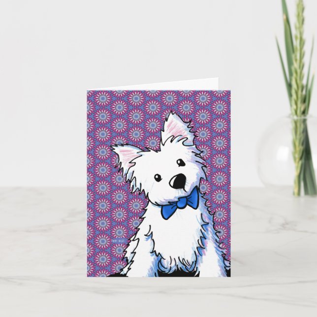 Fliege Westie  Karte (Vorderseite)
