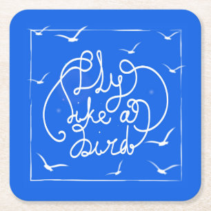 Fliege wie ein Vogel Rechteckiger Pappuntersetzer