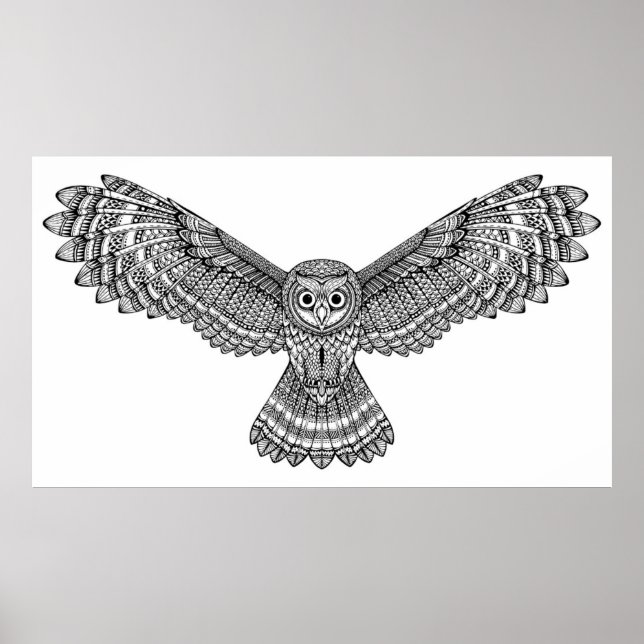 Fliege Zendoodle 2 Poster (Vorne)