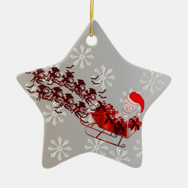 Fliegen-Affe Sankt Keramikornament (Vorne)