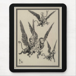 Fliegen-Affen Mousepad