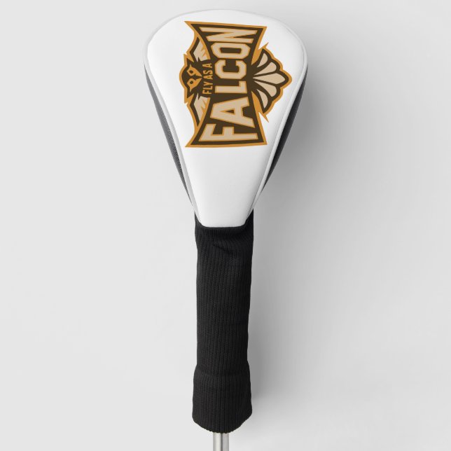 Fliegen als Falken-Sepia Golf Headcover (Vorderseite)
