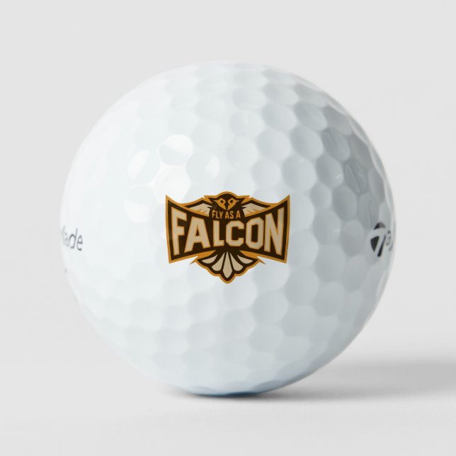 Fliegen als Falken-Sepia Golfball (Vorderseite)