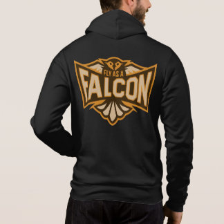 Fliegen als Falken-Sepia Hoodie