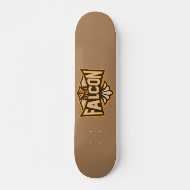 Fliegen als Falken-Sepia Skateboard (Vorne)