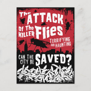 Fliegen Angriff! Postkarte