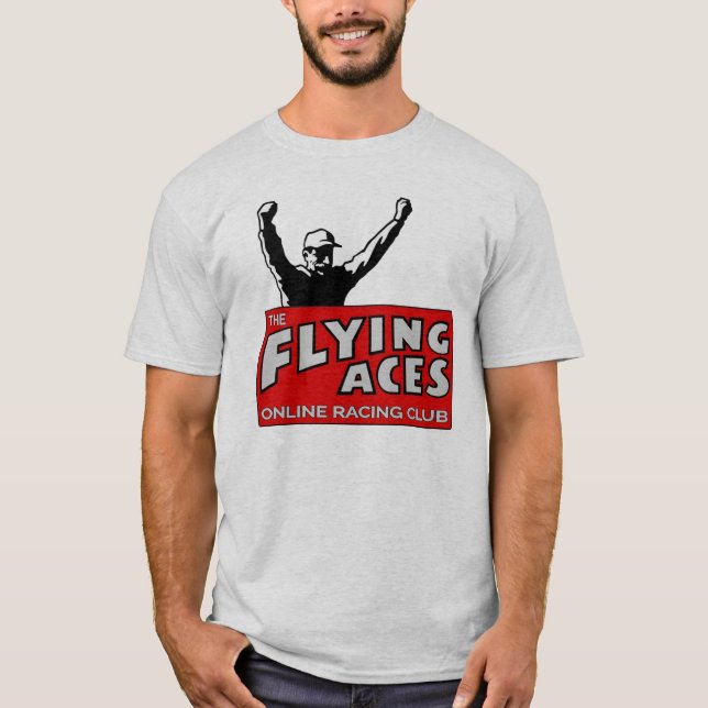 Fliegen-As-Grau-T - Shirt (Vorderseite)