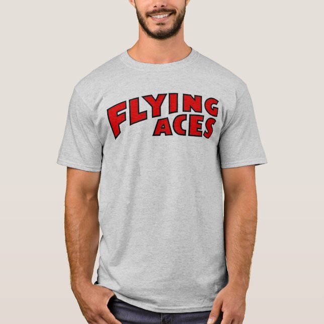 Fliegen-As-graue T-Shirt Logo-Alternative (Vorderseite)
