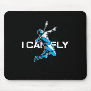 Fliegen Badminton Spieler Shuttle Trainer Racket S Mousepad