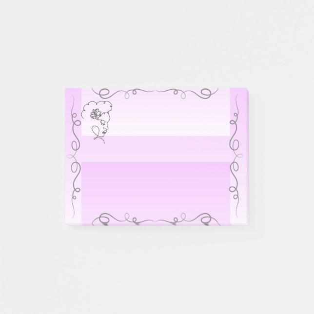 Fliegen Beauty Lavender Sticky Notes Post-it Klebezettel (Vorderseite)