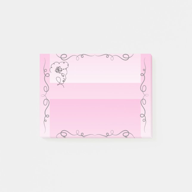 Fliegen Beauty Rose Sticky Notes Post-it Klebezettel (Vorderseite)