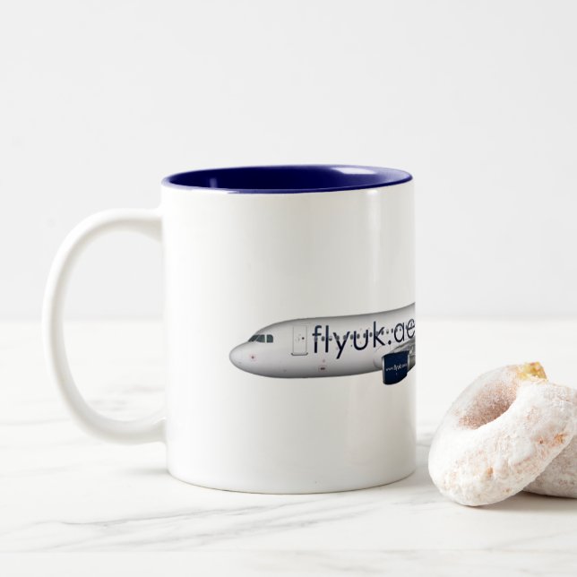 Fliegen-BRITISCHE Tasse A320 (Mit Donut)