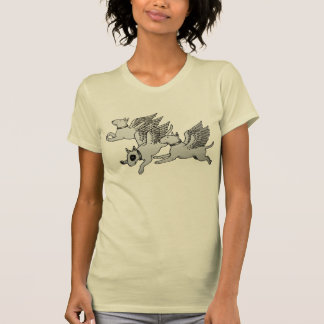 Fliegen-Bullterrier T-Shirt