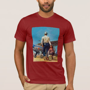 Fliegen-Cowboy durch Met Schaeffer T-Shirt