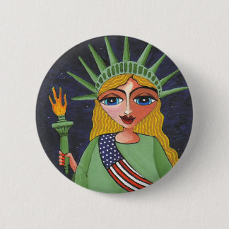 Fliegen-Dame Liberty - Knopf Button