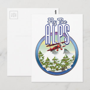 Fliegen der Alpen Postkarte