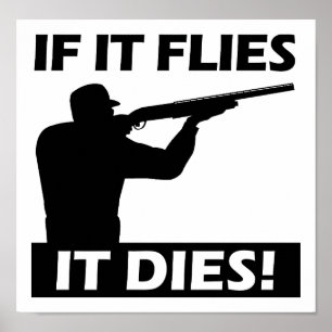 Fliegen Dies Funny Poster