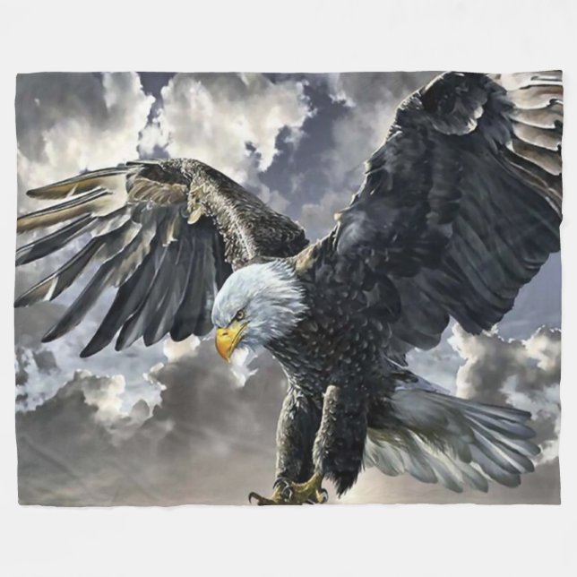 FLIEGEN EAGLE FLEECEDECKE (Vorderseite (Horizontal))
