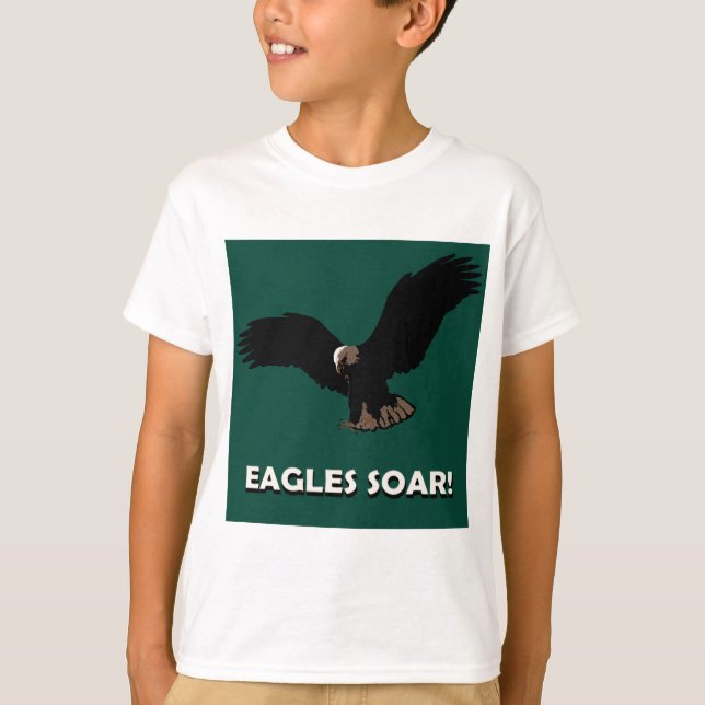 Fliegen-Eagle-Quadrat T-Shirt (Vorderseite)