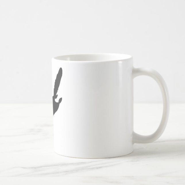 Fliegen-Eichhörnchen-Silhouette Tasse (Rechts)