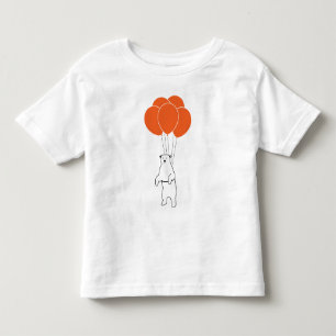 Fliegen-Eisbär mit Ballonen Kleinkind T-shirt