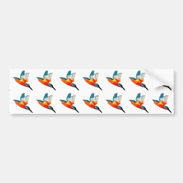 Fliegen-Eisvögel Autoaufkleber (Vorne)
